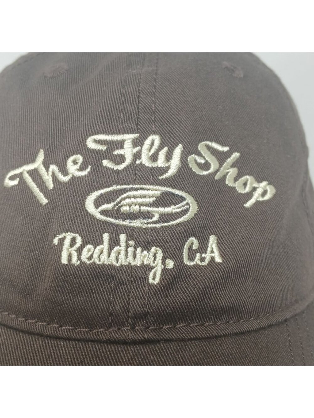 The Fly Shop Redding CA Brown Hat Cap Adj Strap By Ouray Sportswear #D-6 - Picture 2 of 9